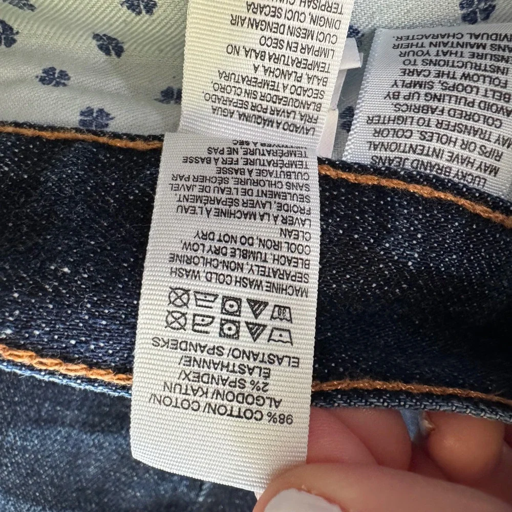 Lucky‎ Brand 1 Authentic Skinny Jeans Mens 34x32 Dark Wash Indigo Button Fly
